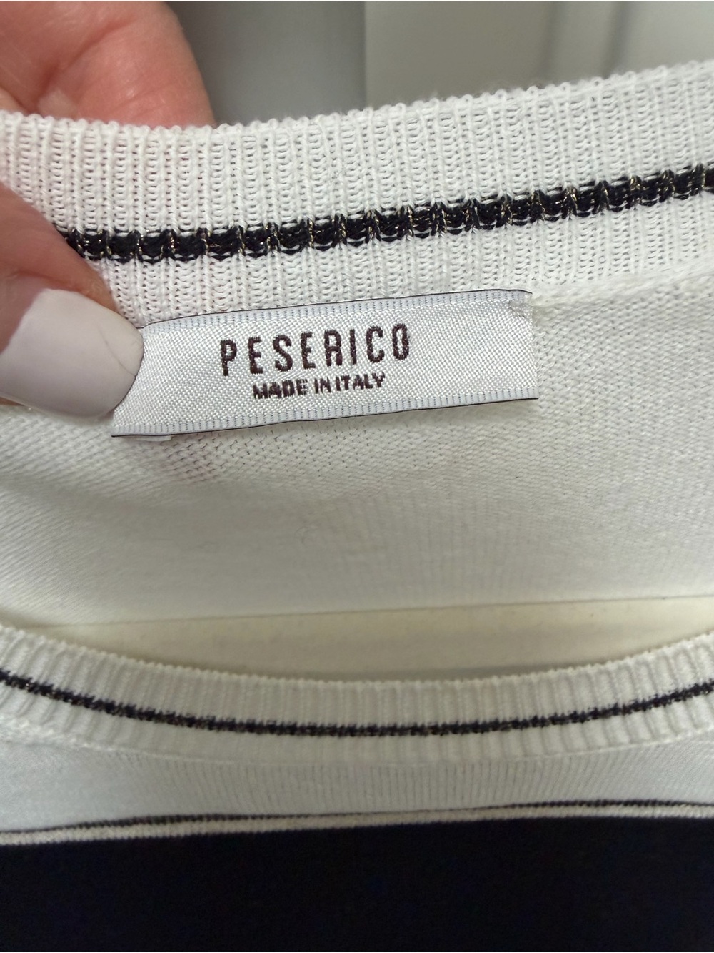 Peserico striped knit crew neck sweater